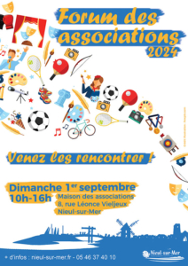 Forum des associations de Nieul-sur-Mer le dimanche 1er septembre 2024