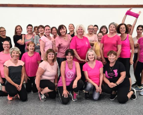 Octobre rose 2025 : groupe Zumba animé par Sandrine